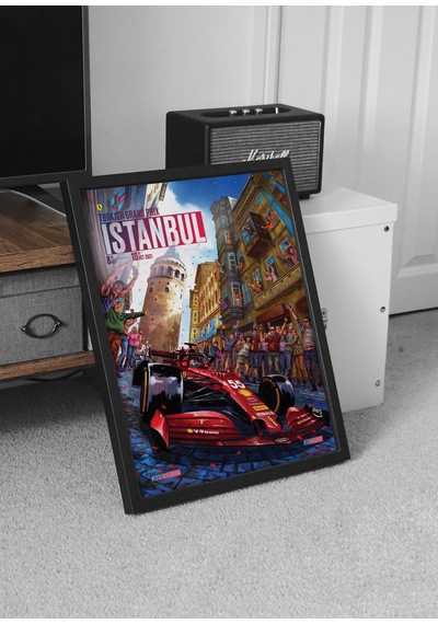 Max Verstappen F1 Poster Tablo Siyah Çerçeveli
