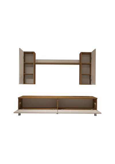 Decoraktiv Eko 7 Mdf Std Krom Ayaklı Tv Ünitesi Tv Sehpası Pera - Beyaz