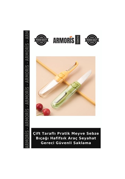 Çift Taraflı Pratik Meyve Sebze Bıçağı Hafifsık Araç Seyahat Gereci Güvenli Saklama Çok Renkli
