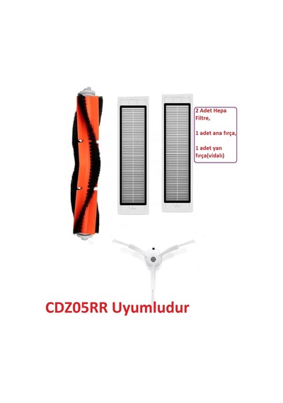 Mi Robot Vacuum Cleaner Cdz05rr Modeli İle Uyumlu Hepa Filtre Fırça Seti