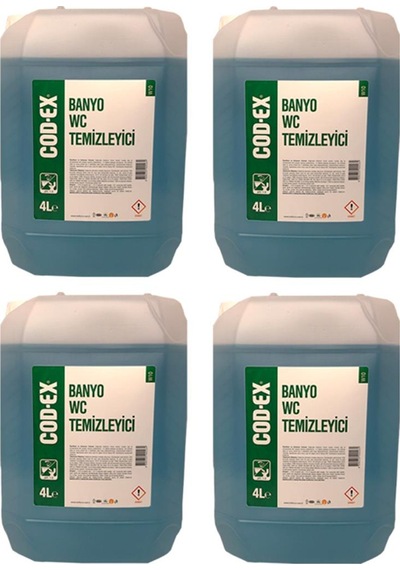 Cod-ex Banyo - Wc Temizleyici 4 x 4 L