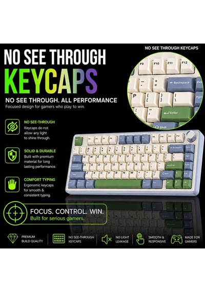 F75 Mekanik Rgb Tkl Ice Vein Switch Kablosuz Makrolu Hot Swap Klavye Pastel