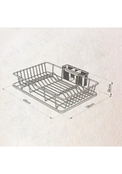 Geseus Home Tek Katlı Tabaklık Bulaşıklık Krom Kb003k Krom