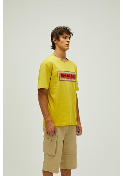 Bad Bear Mesh Erkek T-shirt-23202 Sarı