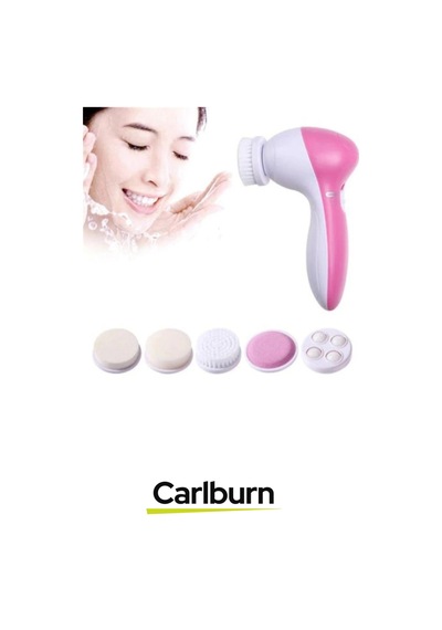 Özel Üretim 5 İn 1 Başlıklı Pilli Yüz Temizleme Cilt Bakımı Siyah Nokta Masaj Peeling Fırça Seti Çok Renkli
