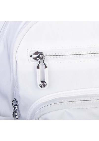 Nas Bag Kadın Çok Gözlü Hafif Su Geçirmez Unisex Water Proof Çanta Beyaz