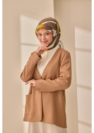 Silk Home Aura Eşarp 140001-09 Koyu Mint, Hardal, Kahve, Yağ Yeşili, Sütlü Kahve