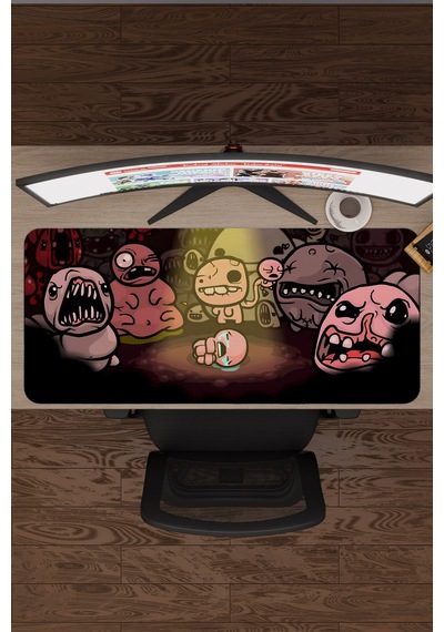 Binding Of Isacc Kaymaz Dikişli Kauçuk Oyuncu Mousepad V3 - 90x40 Xxl Gaming Mouse Pad Fare Altlığı