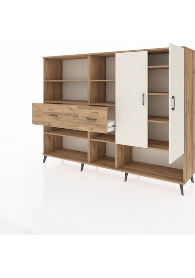 Hyperion Dolap 10 Raflı 2 Çekmeceli 2 Kapaklı 220x44x163 Çam-ayta Çam-aytaşı/çam Hyperion Dolap 10 Raflı 2 Çekmeceli 2 Kapaklı 220x44x163 Çam-ayta Çam-aytaşı/çam