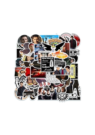 Lexroo Supernatural Dizisi Seri 2 Macbook Notebook Tablet Telefon Ajanda Laptop Defter Sticker Seti Çok Renkli