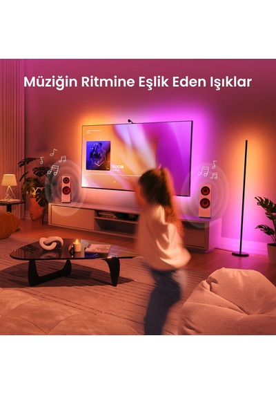 Nanoleaf Akıllı Rgbw Dikey Aydınlatma Yer Lambası Matter, App Kontrollü, Google Home, Alexa, Apple H RGB