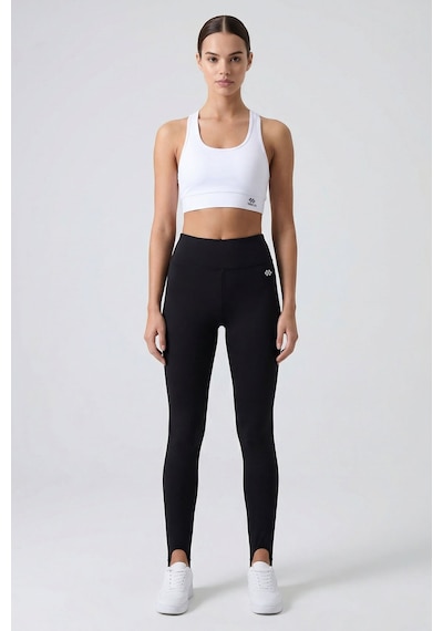 Tommy Life Siyah Standart Fit Esnek Spor Performans Kadın Topuklu Tayt - 94685