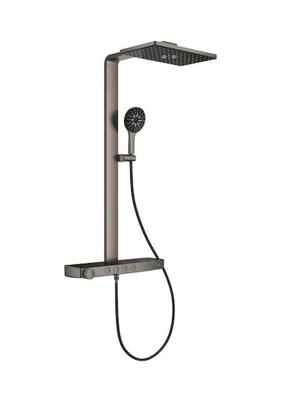 Grohe Rainshower Aqua Pure Duvara Monte Termostatik Bataryalı Duş Sistemi Br.hard Graphite 100961al00 Metalik