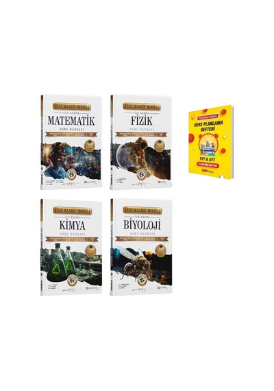 Tyt 2028 Maarif Matematik Fizik Kimya Ve Biyoloji 4lü Soru Bankası + Planlama Defteri