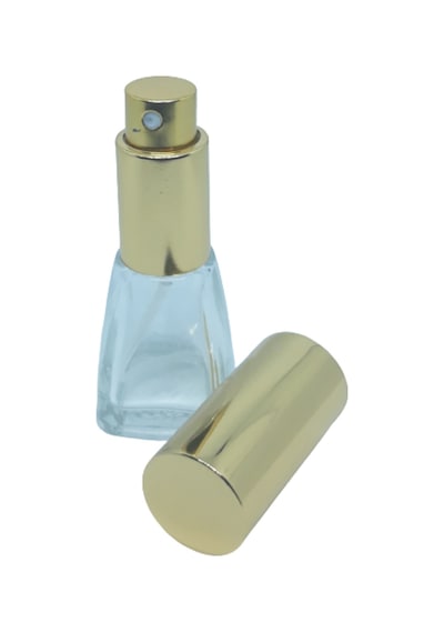 Boş Parfüm Şişesi 7 ML 5 Adet Sarı Metal Sprey ve Kapak Boş