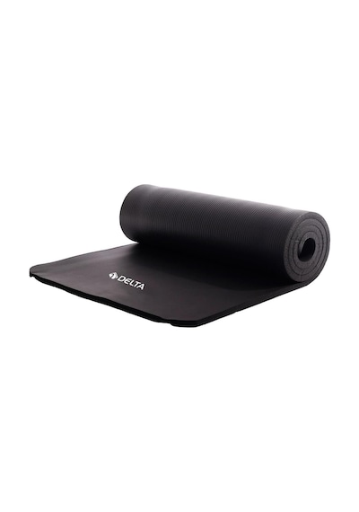 Delta Konfor Zemin 15 Mm Taşıma Askılı Pilates Minderi Yoga Matı, Lila, 15 Mm Siyah