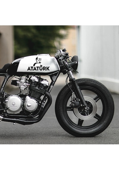 Atatürk Ve Ay Yıldız Sticker - Araba Oto Motosiklet Karavan Araç Cam Sticker - 00347 20x12 Cm