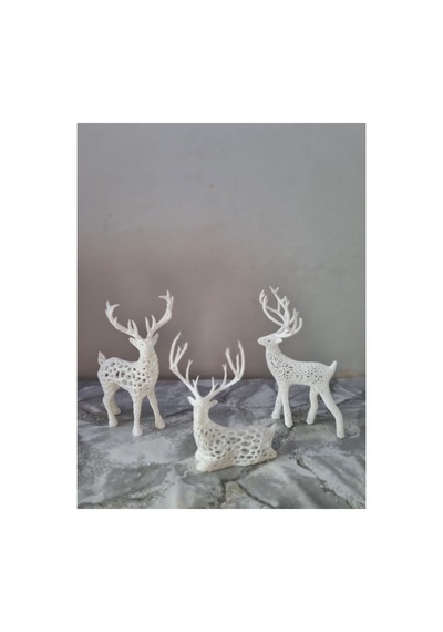 3 Lu Geyik Ailesi 10 Cm