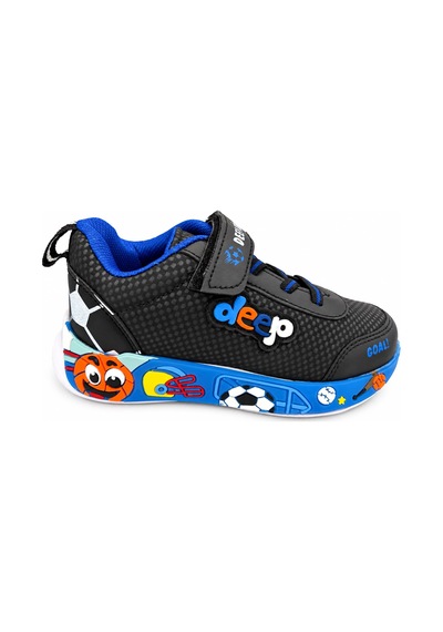 Papucumun Dünyası Çocuk Kız/erkek Işıklı Su İtici Özellikte Rahat Şık Sneaker Siyah