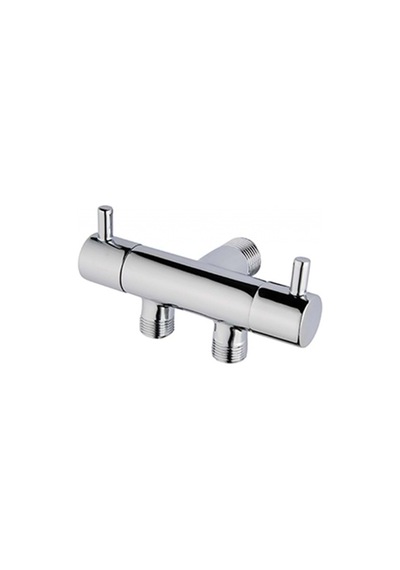 Euromix Çiftli Taharet Musluk 1/2 X 3/8-3/8 Krom