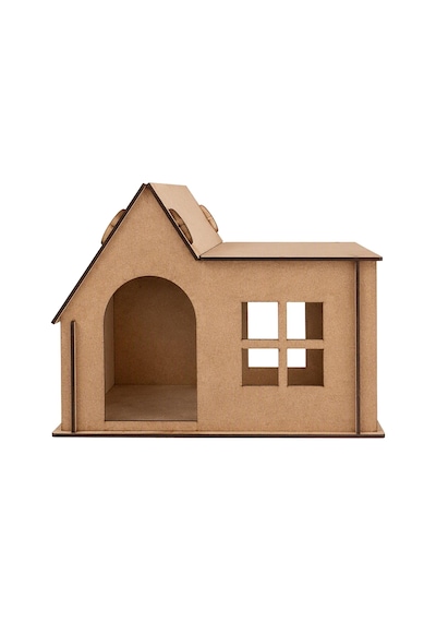 Tr Alg Wood Design Hamster Evi 8 Parça Mdf Ahşap Hamster Yuvası 27 23 22 Cm