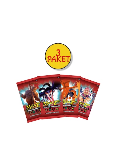3 Paket Metazoo 2025 Tcg Base Set Koleksiyon Kartı Booster Pack 36 Kart