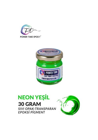 Neon Sıvı Pigment Boya Epoksi İçin/ Yeşil/ Canlı Renkler