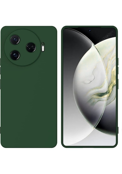 Tecno Camon 30 Pro CL8 Uyumlu Silikon Kılıf - Kamera Korumalı Esnek Pastel Renk Kapak - Yeşil