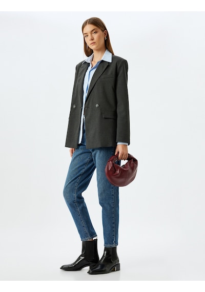 Koton Normal Bel Cepli Düğmeli Pamuklu Mom Fit Kot Pantolon Koyu İndigo 5wal40050md İndigo Koton Normal Bel Cepli Düğmeli Pamuklu Mom Fit Kot Pantolon Koyu İndigo 5wal40050md İndigo