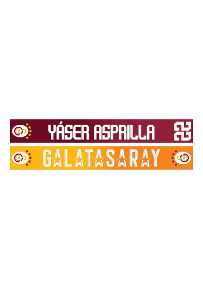 Gsstore Galatasaray Yaser Asprilla Welcome Şal Atkı U252392 Sarı - Kırmızı