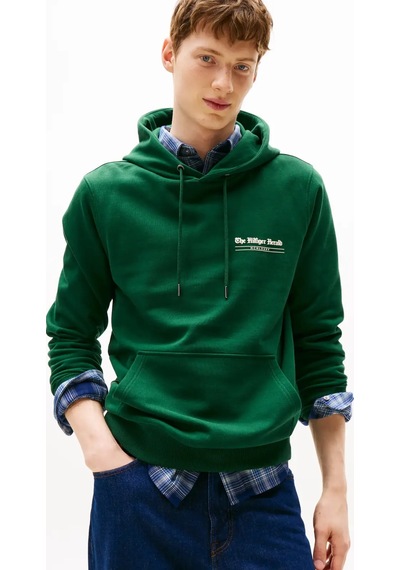 Tommy Hilfiger Hılfıger Herald Grap, Yeşil Erkek Hoodie