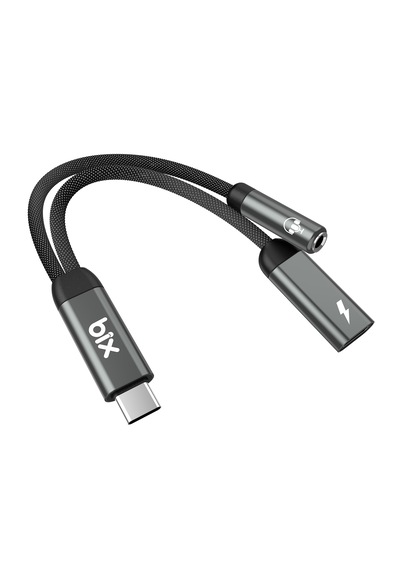 Bix Adp-12 Type-c Den 3.5 Mm Kulaklık Ve Şarj Kablo Dönüştürücüsü