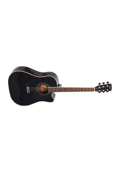 Cort Ad880cebk Elektro Akustik Gitar Çantalı Siyah - Ladin Kapa