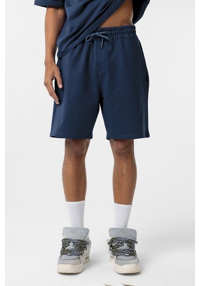 Basic Oversize Şort Takım İndigo