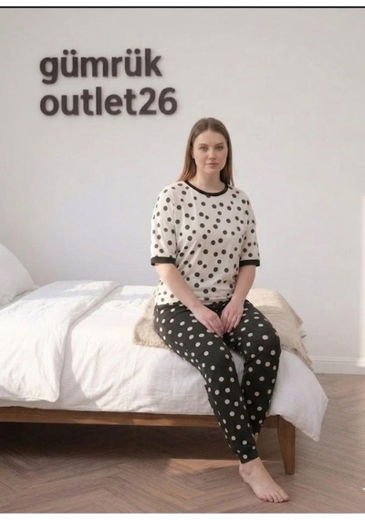 Vinetta Pijama Beyaz-siyah