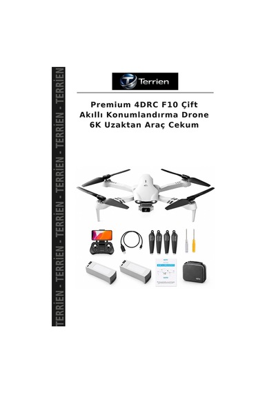 Premium 4drc F10 Çift Akıllı Konumlandırma Drone 6k Uzaktan Araç Cekum