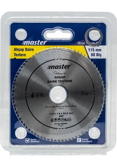 Master 530940 Ahşap Daire Testere Bıçağı 115 Mm 80 Diş Elmassız