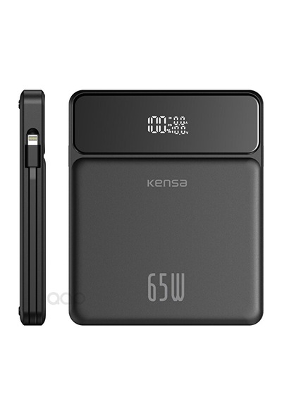 65w Kendinden Kablolu Turbo Hızlı Şarj Power Bank Macbook & Notebook Şarj Eder 65 Watt 20,000 Mah