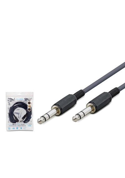 1.5 Metre 6.3mm Stereo Çivi Jack 1/4" Trs Erkek-erkek Kablo