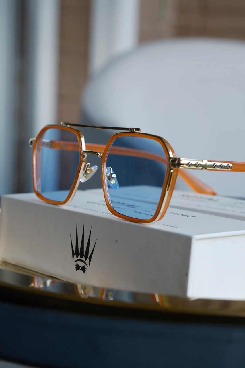 Royal Eyewear Re0039 Turuncu -gold Güneş Gözlüğü Siyah - Mavi