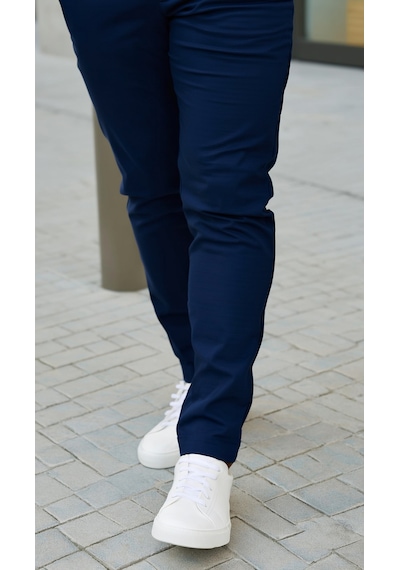 Modi Erkek Cepli Slimfit Atlas Pantolon Açık Lacivert