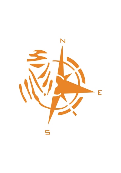 Dakar Pusula Sticker 17x17 Cm Turuncu