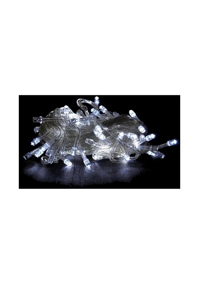 100'lü Beyaz Led Işıklı Yılbaşı Süsü Beyaz