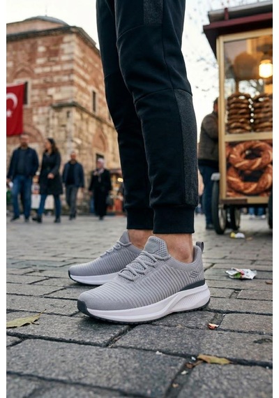 Lescon Volt 4 Flex Rahat Esnek Günlük Yürüyüş Erkek Spor Ayakkabı Gri
