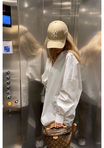Elif İç Giyim Unisex Ny Taş-beyaz Nakışlı Kep Şapka Taş