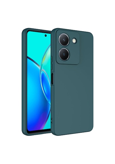 Vivo Y36 4g Kılıf Zore Mara Lansman Kapak Koyu Yeşil