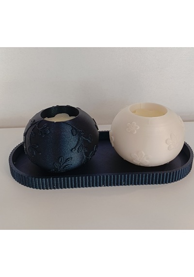 Dekoratif Mumluk İkili Set Purple