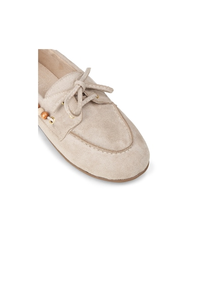 Deery Kadın Bej Bağcıklı Loafer Ayakkabı - K2903zbejm01