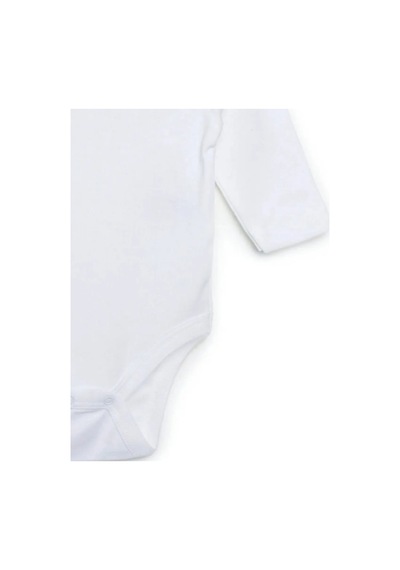 Mixibaby Mixi Baby %100 Pamuklu Çıtçıtlı Uzun Kol Bebek Body 3'lü Set Unisex Beyaz