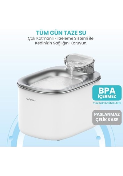 Qwf Kameralı Akıllı Beslenme İstasyonu, Qq005 Kameralı Akıllı Kedi Mama Kabı & Wf007l Kedi Su Sebili, İkisi Bir